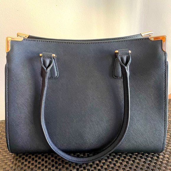 NWOT Calvin Klein Classic Gold Accented Satchel - Picture 3 of 16